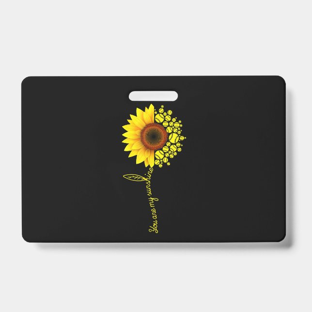 Tarjeta De Identificación Eres Mi Sol Girasol Softbol (Parte frontal)