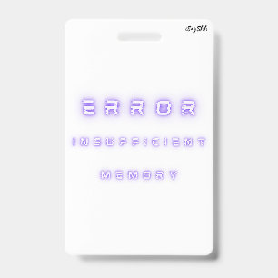 Tarjeta De Identificación error memoria insuficiente