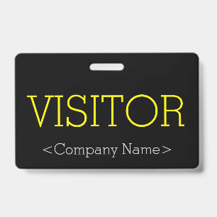 Tarjeta De Identificación Esbelta insignia de "VISITANTE"