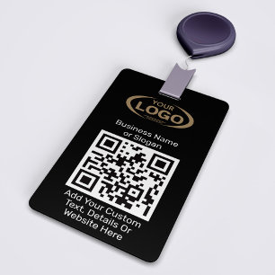 Tarjeta De Identificación Escáner de Código QR con Logotipo Personalizado pa
