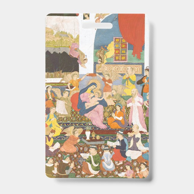 Tarjeta De Identificación Escena de la natividad al estilo indio (Anverso)