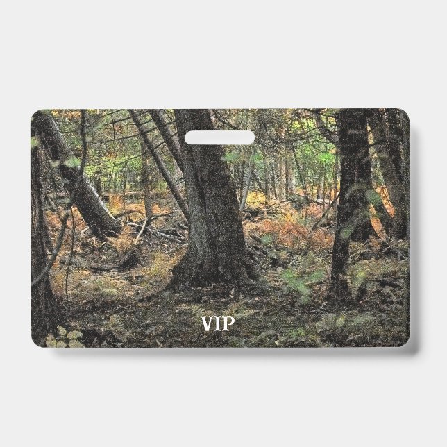 Tarjeta De Identificación Escena forestal de otoño           (Parte frontal)