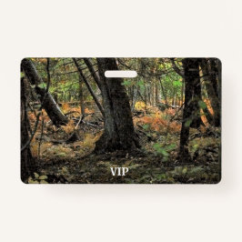 Tarjeta De Identificación Escenario forestal de otoño