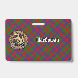 Tarjeta De Identificación Escudo de armas de Clan MacGowan sobre Tartán