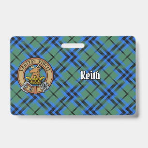 Tarjeta De Identificación Escudo de armas del Clan Keith sobre tartán