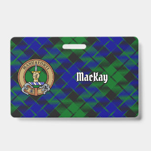 Tarjeta De Identificación Escudo de armas del Clan MacKay sobre tartán