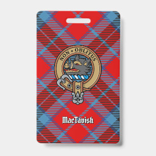Tarjeta De Identificación Escudo de armas del clan MacTavish sobre tartán