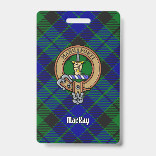 Tarjeta De Identificación Escudo de Clan MacKay sobre Tartán