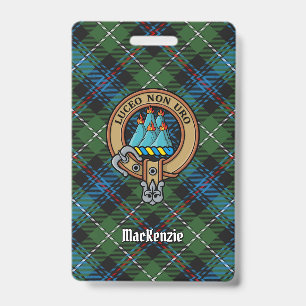 Tarjeta De Identificación Escudo de Clan MacKenzie sobre Tartán