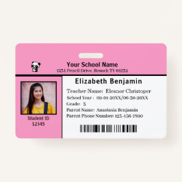 Tarjeta de identificación Escuela de Niños Estudia