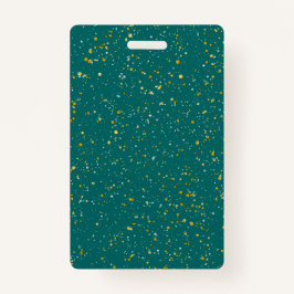 Tarjeta De Identificación Espacio elegante del confeti - verde verde azulado