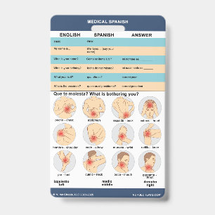 Tarjeta De Identificación Español Médico - Evaluación Básica