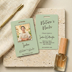 Tarjeta De Identificación Especialista en uñas fotográficas de la boutique v