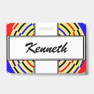 Tarjeta De Identificación Espirales Amarillos por Kenneth Yoncich