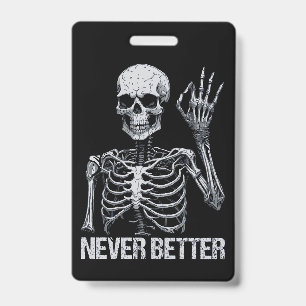 Tarjeta De Identificación Esqueleto de Halloween - Nunca Mejor I
