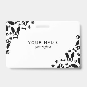 Tarjeta De Identificación esquina de patrón de Bulldog Francés