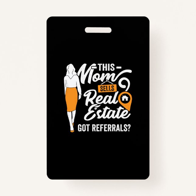 Tarjeta De Identificación Esta mamá vende bienes raíces (Anverso)