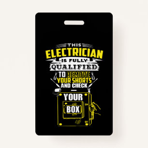 Tarjeta De Identificación Este electricista está completamente cualificado