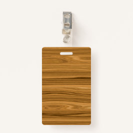 Tarjeta De Identificación Estilo de madera elegante del grano