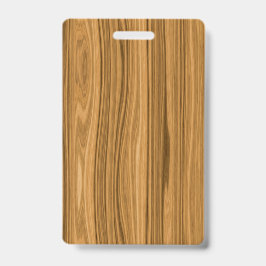 Tarjeta De Identificación Estilo de madera elegante del grano
