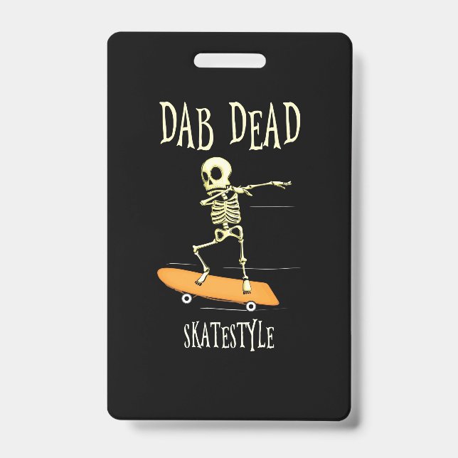 Tarjeta De Identificación Estilo de patinaje Dabbing de Halloween (Parte frontal)