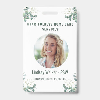 Tarjeta De Identificación Estilo Eucalyptus
