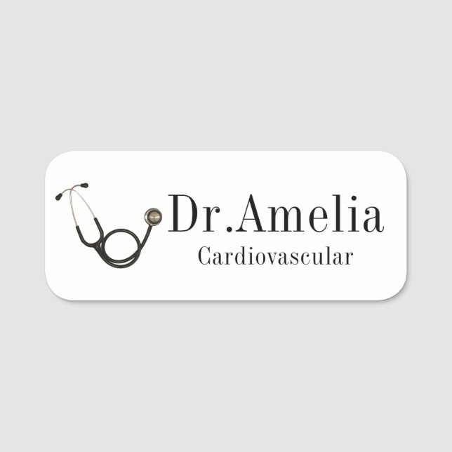 Tarjeta de identificación estilo Médica personaliz (Anverso)