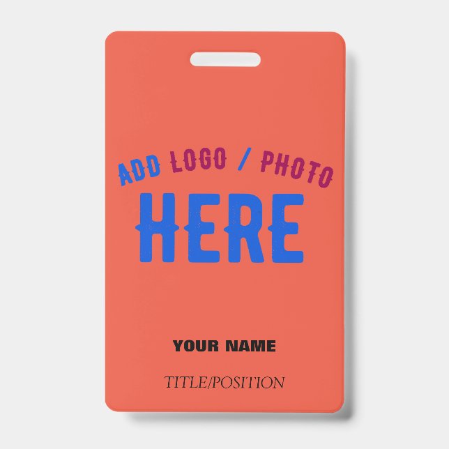 TARJETA DE IDENTIFICACIÓN ESTILOSO MODERNO PERSONALIZADO TOMATE ROJO VERIFIC (Parte frontal)