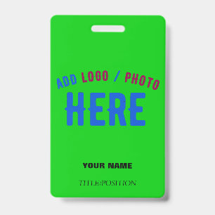 TARJETA DE IDENTIFICACIÓN ESTILOSO MODERNO PERSONALIZADO VERDE LIMA VERIFICA