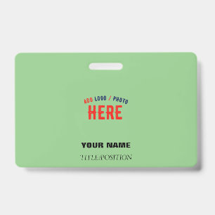 TARJETA DE IDENTIFICACIÓN ESTILOSO MODERNO PERSONALIZADO VERDE MENTA VERIFIC