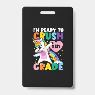 Tarjeta De Identificación Estoy listo para aplastar el corazón de Unicornio