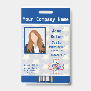 Tarjeta De Identificación Estrella de aplicación de la ley, azul, código de 