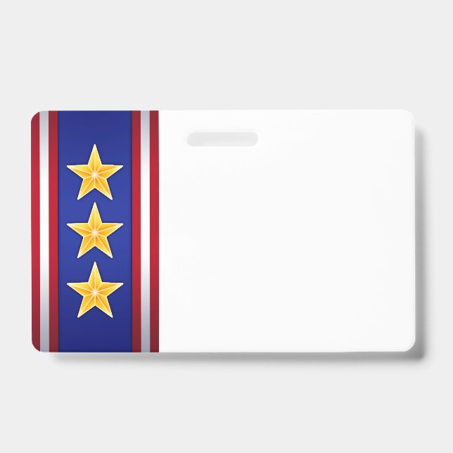 Tarjeta De Identificación Estrella Veterana (Parte frontal)