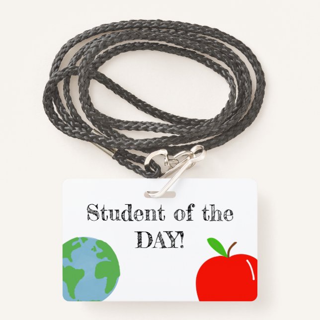 Tarjeta De Identificación ¡Estudiante del DÍA! (Anverso son cordón)