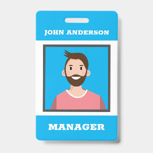 Tarjeta De Identificación Etiqueta con nombre de avatar personalizado con co