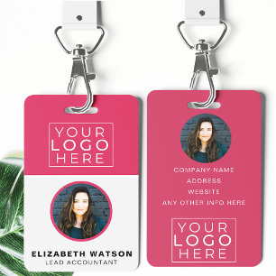 Tarjeta De Identificación Etiqueta con nombre de cordón personalizado con fo
