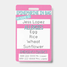 Etiqueta de Alerta Médica para Alergia Alimentaria