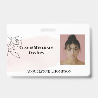 Tarjeta De Identificación Etiqueta de identificación de foto femenina