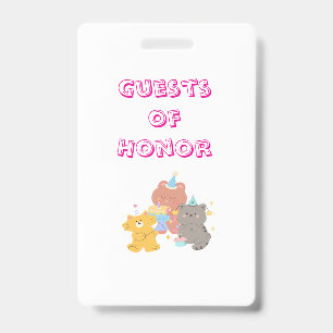Tarjeta De Identificación Etiqueta de invitación de honor de invitado