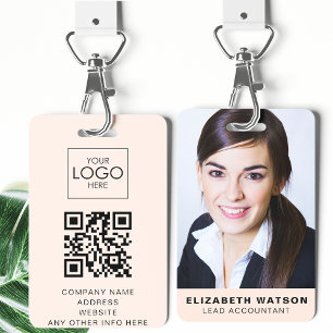 Tarjeta De Identificación Etiqueta de nombre de cordón personalizado con cód