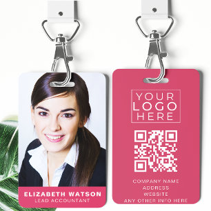Tarjeta De Identificación Etiqueta de nombre de cordón personalizado con cód