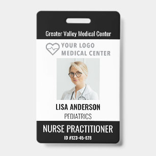 Tarjeta De Identificación Etiqueta de nombre de empleado del hospital de ide