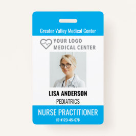 Tarjeta De Identificación Etiqueta de nombre de empleado del hospital de ide
