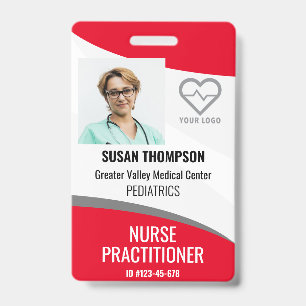 Tarjeta De Identificación Etiqueta de nombre de empleado del hospital de ide