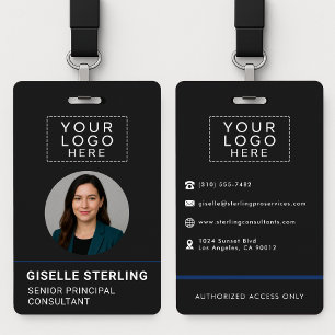Tarjeta De Identificación Etiqueta de nombre de empresa ID de foto personali