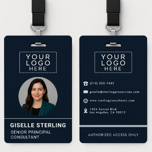 Tarjeta De Identificación Etiqueta de nombre de empresa personalizada con lo