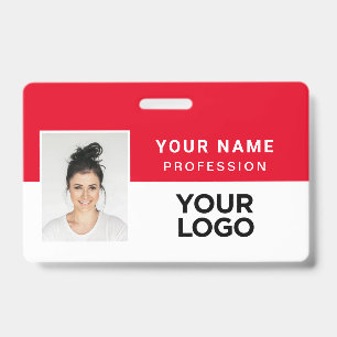 Tarjeta De Identificación Etiqueta de nombre de foto de empleado corporativo