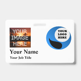Tarjeta De Identificación Etiqueta de nombre de foto de logotipo personaliza