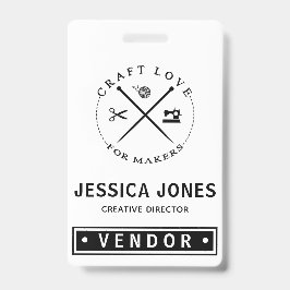 Tarjeta De Identificación Etiqueta de nombre de la franja del vendedor