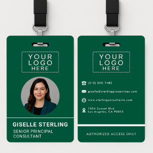 Tarjeta De Identificación Etiqueta de nombre de logotipo de identificación f